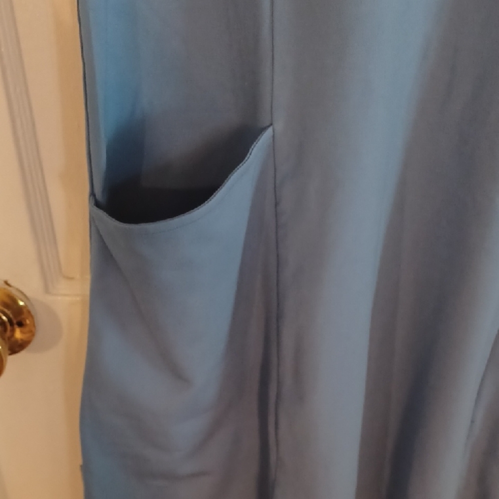 Coldwater Creek Blue A-line Dress Crew Neck Short Sleeve - Picture 3 of 4